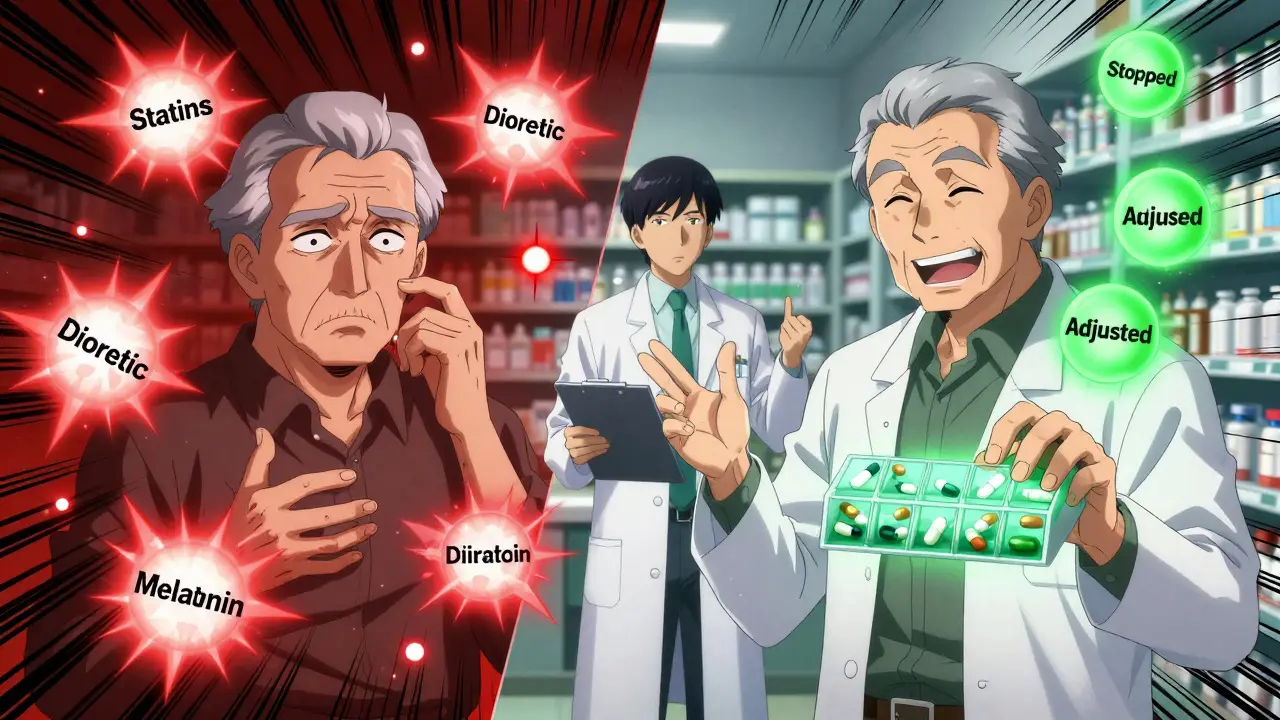 A man transformed from tired and confused to energetic and clear-headed after adjusting his medications with a pharmacist’s help.