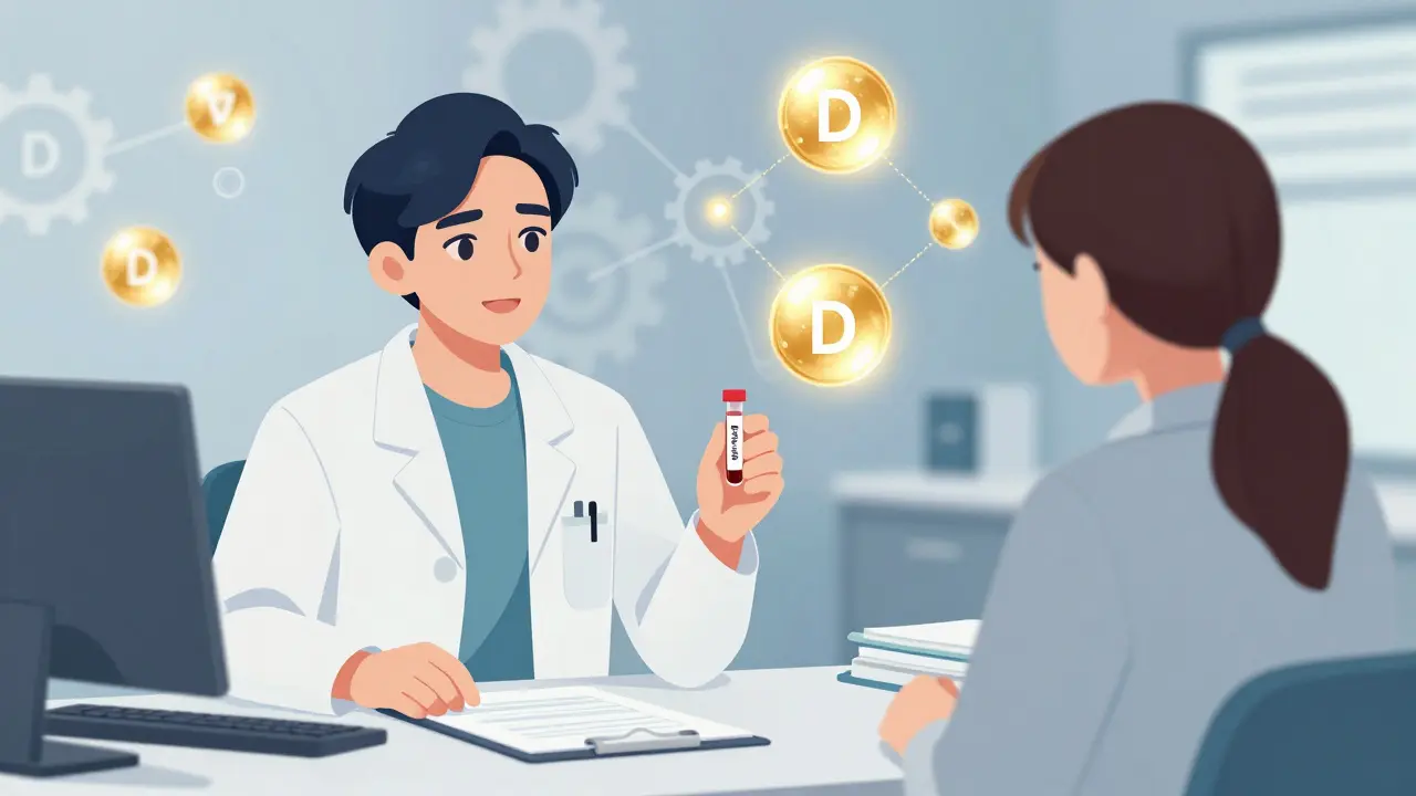 Doctor discussing blood test results with a concerned patient